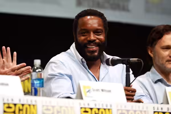 Chad Coleman speaking at the 2013 San Diego Comic Con International, for "The Walking Dead", at the San Diego Convention Center in San Diego, California. Please