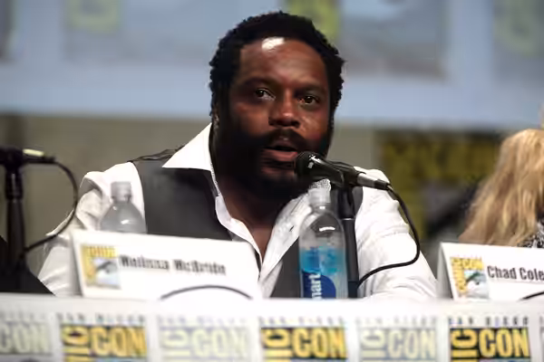 Chad Coleman speaking at the 2014 San Diego Comic Con International, for "The Walking Dead", at the San Diego Convention Center in San Diego, California. Please