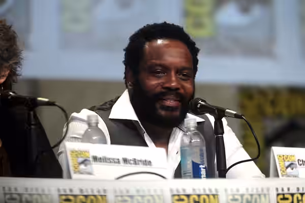 Chad Coleman speaking at the 2014 San Diego Comic Con International, for "The Walking Dead", at the San Diego Convention Center in San Diego, California. Please