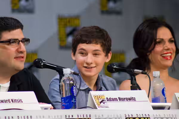 Adam Horowitz, Jared Gilmore &amp; Lana Parrilla Once Upon a Time Panel at the 2014 Comic-Con International.