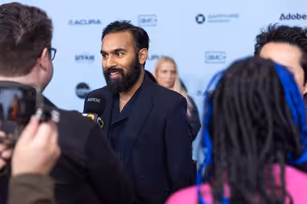 Himesh Patel at the premiere of "Bubble &amp; Squeak" at the 2025 Sundance Film Festival