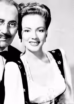 Groucho Marx and Gloria Jean in Copacabana (1947).