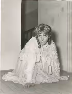 Portrait of Lilla Brignone in a scene from a theatrical comedy. (1959)