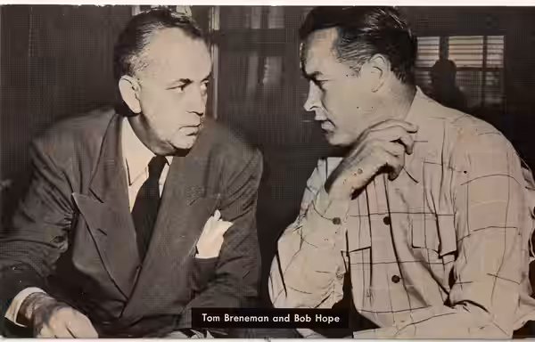 Tom Breneman and Bob Hope in 1945
