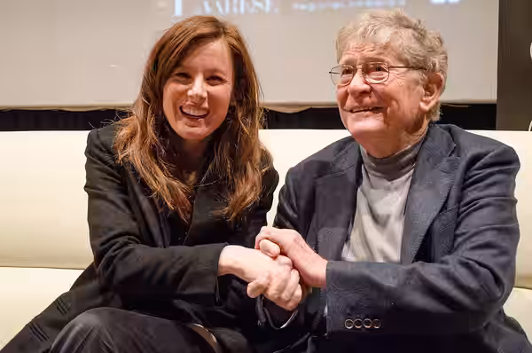 l'attrice Sarah Maestri con Ermanno Olmi (2013)