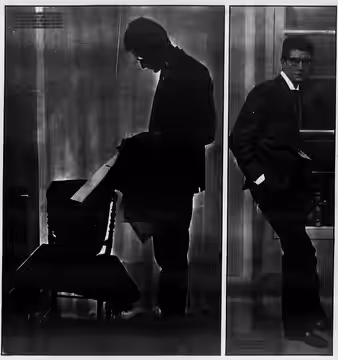 Yves Saint-Laurent at his old studio of the same name, Paris, 1961