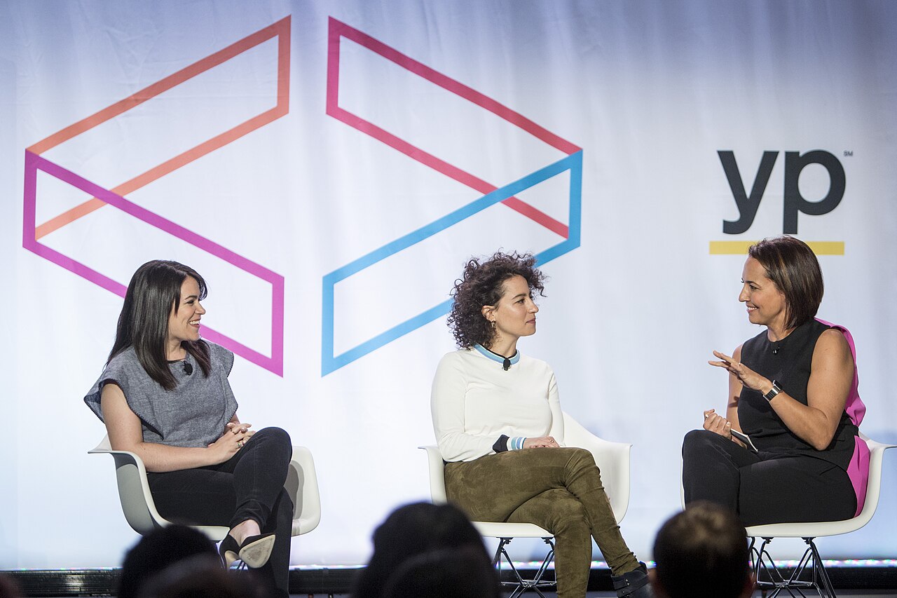 Marie Claire Editor in Chief Anne Fulenwider interviews Broad City's Abbi Jacobson and Ilana Glazer on the YP Stage on Day 1 of Internet Week New York May 18, 2 (2015)
