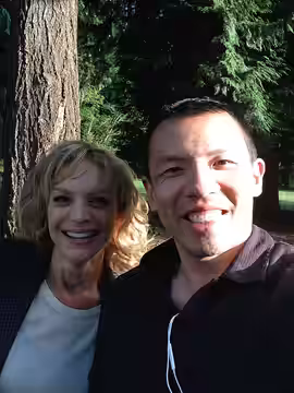 Kristin Lehman and I at the shoot for Motive 2x02 (2013)