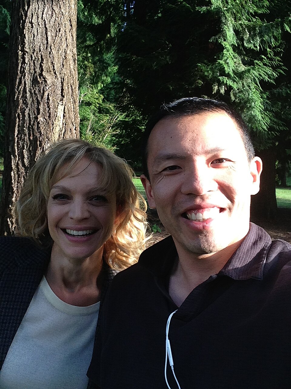 Kristin Lehman and I at the shoot for Motive 2x02 (2013)