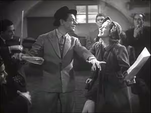 Tino Scotti e Lilia Silvi in una scena del film italiano Biraghin (1946)