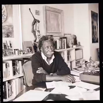 David Finn took a series of photographs of artists and intellectuals living in New York City for the book "Our New York." This photo is part of that group. The 