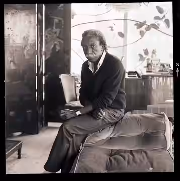 David Finn took a series of photographs of artists and intellectuals living in New York City for the book "Our New York." This photo is part of that group. The 
