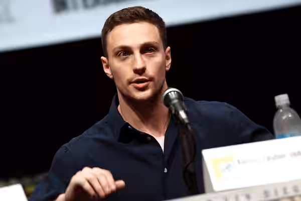 Aaron Taylor-Johnson speaking at the 2013 San Diego Comic Con International, for "Kick-Ass 2", at the San Diego Convention Center in San Diego, California. Plea