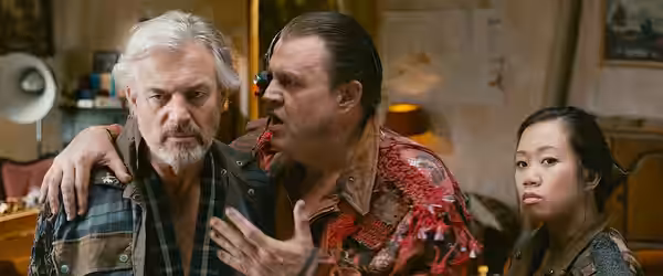 Derek de Lint, Rogier Schippers and Jody Bhe in the short film "Tears of Steel". (2012)
