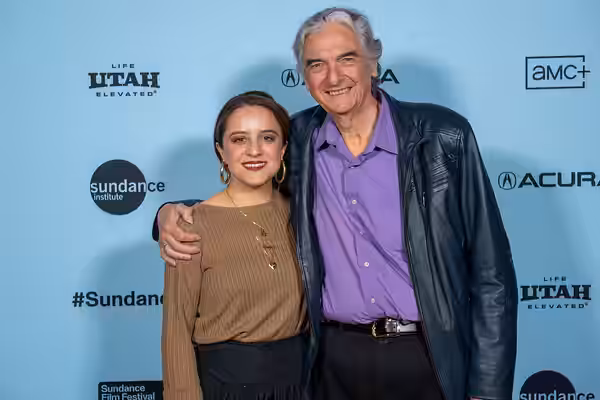 Isabel Castro and Gregory Nava at Cinema Cafe January 29th at the 2025 Sundance Film Festival
