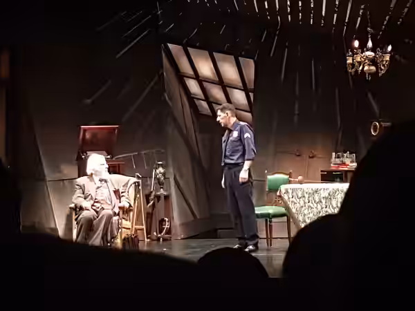 Giorgos Michalakopoulos, Gerasimos Skiadaresis, Theatre Ilisia, 2017, Arthur Miller's play: The Price