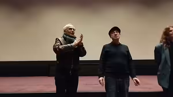 Fabrice Luchini et Pascal Bonitzer à l'avant-première de "Victor comme tout le monde" à la Cinémathèque française, le 9 mars 2026.