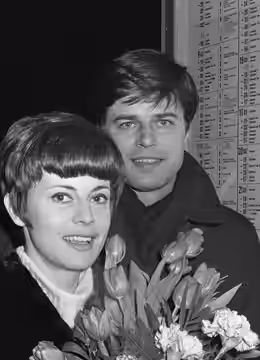 Anna Maria Ferrero et Jean Sorel à la gare d'Amsterdam le 25 janvier 1966 (2013)