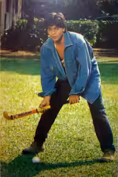 Shah Rukh Khan playing hockey in college at Hansraj College in the 1980s to 1990's