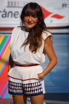 Candela Peña en la sesión fotográfica en el Muelle uno de presentación de la Película Black Beach en el Festival de Málaga 2020