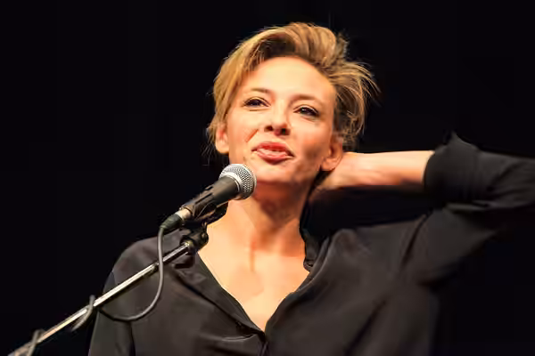 Italian actress Jasmine Trinca at the International Film Festival Karlovy Vary in 2017. She presented the photoplay "Fortunata", in which she embodies the main 