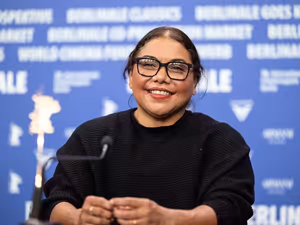 Actress Deborah Mailman at the press conference for Wolfram at the 2026 Berlin International Film Festival