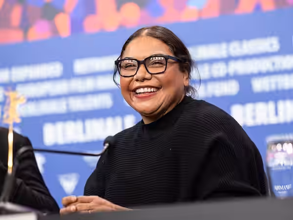 Actress Deborah Mailman at the press conference for Wolfram at the 2026 Berlin International Film Festival