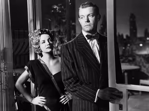 Carmen Miranda and Dennis O'Keefe in Doll Face (1946).