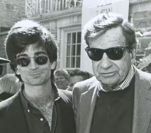 Norman Jewison, Charlie Matthau and Walter Matthau at the CFC BBQ. (1990)