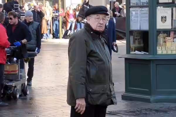 Regisseur Andrzej Wajda beim Dreh zu - Das Massaker von Katyn - in Krakau (2006)
