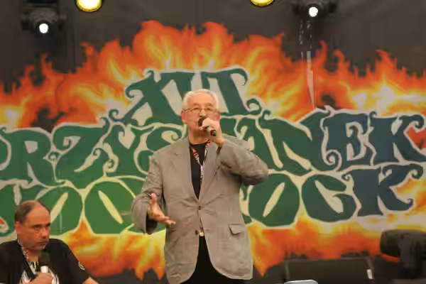 Andrzej Wajda auf der Haltestelle Woodstock 2010.
