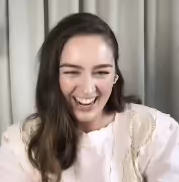 Danielle Galligan at a virtual meet &amp; greet in May 2021
