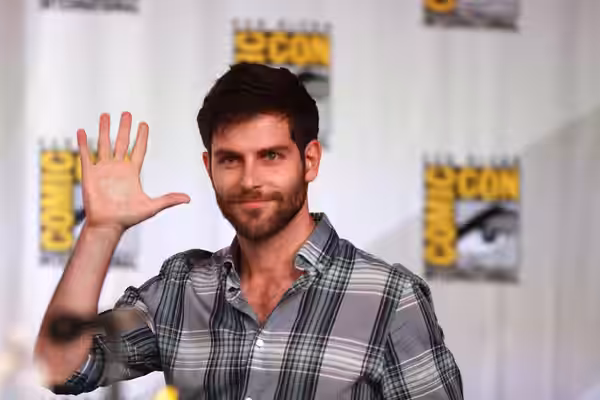 David Giuntoli speaking at the 2013 San Diego Comic Con International, for Entertainment Weekly's "Brave New Warriors" panel, at the San Diego Convention Center