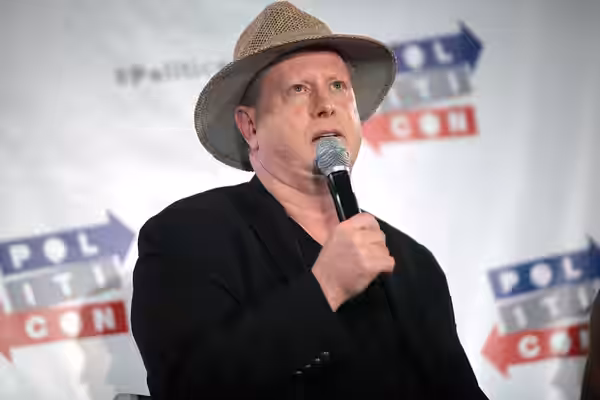Darrell Hammond speaking at the 2016 Politicon at the Pasadena Convention Center in Pasadena, California. Please attribute to Gage Skidmore if used elsewhere.