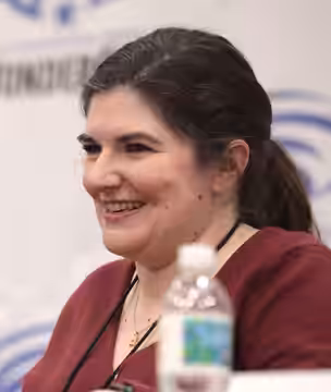 A. C. Bradley speaking at the 2023 WonderCon in Anaheim, California.