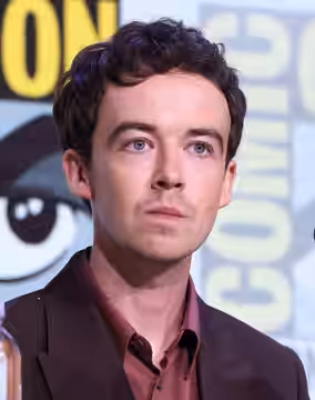 Alex Lawther speaking at the 2025 San Diego Comic-Con International in San Diego, California.