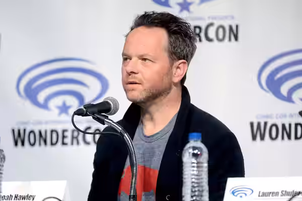 Noah Hawley speaking at the 2019 WonderCon, for "Legion", at the Anaheim Convention Center in Anaheim, California. Please attribute to Gage Skidmore if used els