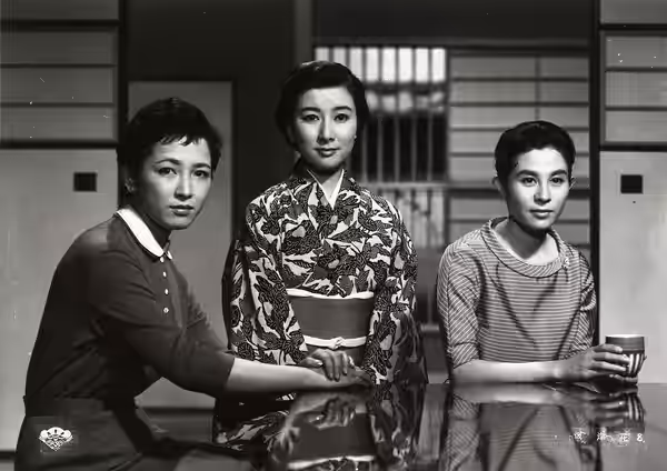 From left: Ineko Arima, Fujiko Yamamoto and Yoshiko Kuga in 1958 Japanese movie Equinox Flower