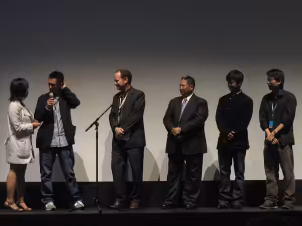 Q&A after the screening of "SPL" at TIFF 2005. On stage are the director, the two stars, two interpreters and Colin Geddes hosting the session.