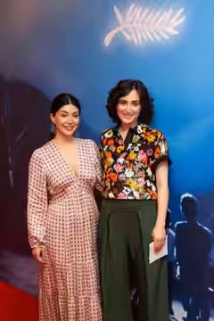 Actresses Niousha Akhshi and Mahsa Rostami at 2024 Cannes Film Festival for the film, The Seed of the Sacred Fig