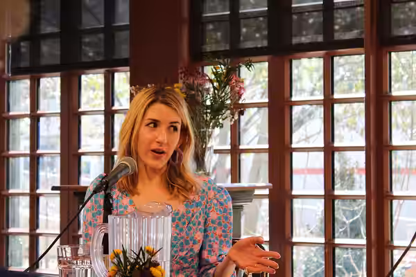 Lunch with Emily Jane Fox at the Kaufman Writers' House, 3-27-19 (2019)