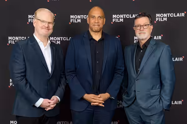 Gaffigan Booker Colbert at an event at the Montclair Film Festival (2023)