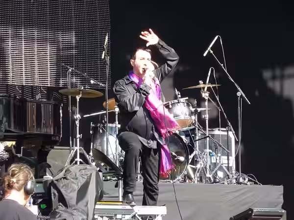 Marc Almond, seen performing at Bestival 2010 held on the Isle of Wight.