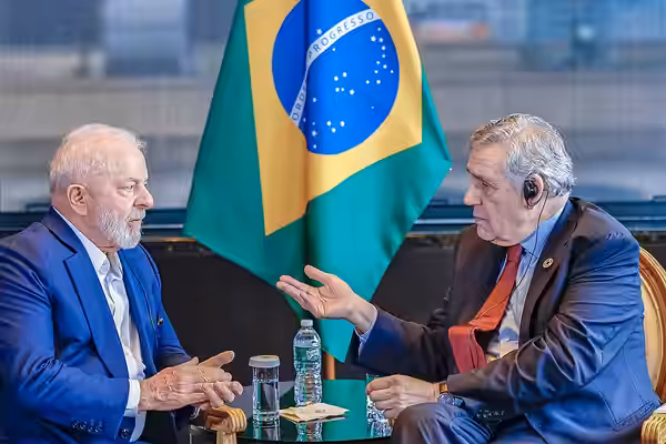 18.09.2023 - Presidente da República, Luiz Inácio Lula da Silva, durante encontro com o ex-Primeiro-Ministro do Reino Unido Gordon Brown. Nova York - NY, EUA. F