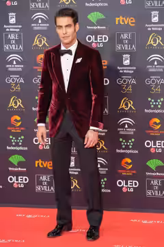 Jon Kortajarena en la alfombra roja de los premios Goya celebrados en Málaga en enero de 2020