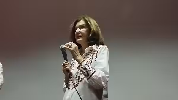 Anne Fontaine présentant "Coco avant Chanel" à la Cinémathèque française, le 3 septembre 2023.