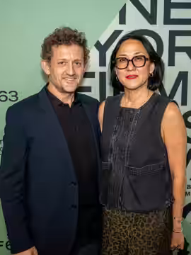 Alex Winter and Ramsey Naito at the 63rd annual New York Film Festival at Lincoln Center in 2025 for the film Blue Moon