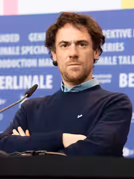 Elio Germano presenting the movie "Favolacce" ("Bad Tales" at the Berlinale 2020