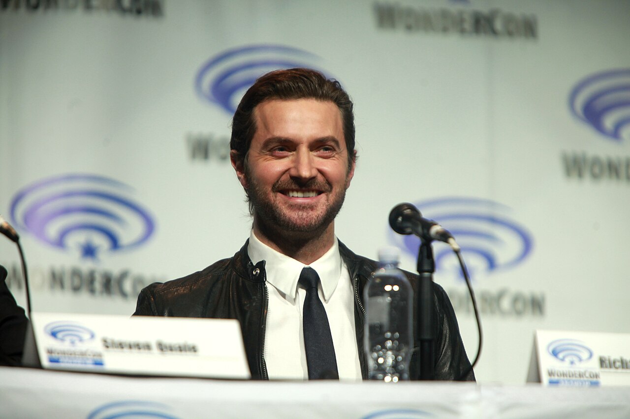 Richard Armitage speaking at the 2014 WonderCon, for "Into the Storm", at the Anaheim Convention Center in Anaheim, California. Please attribute to Gage Skidmor