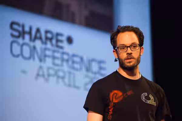 Daniel Domscheit-Berg auf der Share-Conference (2012)
